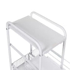 Carrello sottile a 4 ripiani con cestini estraibili: carrello da cucina nero, acciaio verniciato a polvere, ruote con blocco