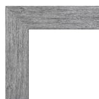 Specchio da parete rustico con cornice effetto corteccia da 45"x35" grigio: smussato, con cornice in polistirene, nessun assemblaggio
