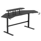Gaming Desk with Shelves & Accessory Holder