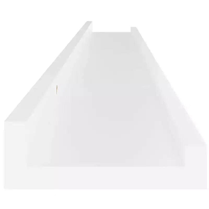 Set di 4 mensole a parete in MDF bianco, lunghe, rettangolari