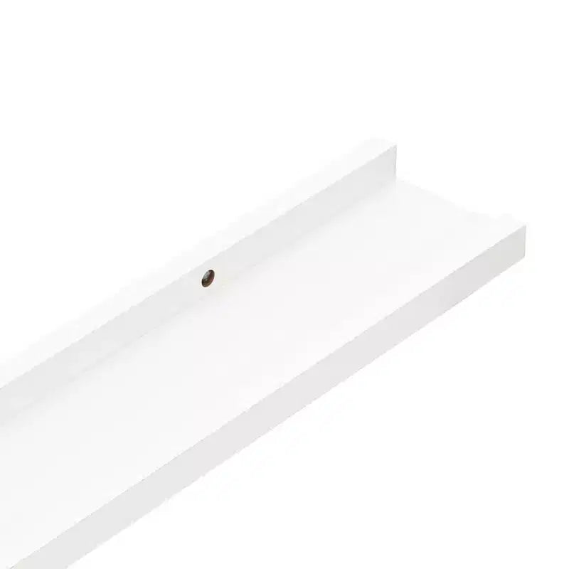 Set di 4 mensole a parete in MDF bianco, lunghe, rettangolari