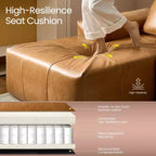 Divano Sezionale Modulare con Chaise Reversibile (Sinistra/Destra), in Pelle Sintetica a Spedizione Rapida o 4 Tessuti Shimmer: Nessun Montaggio, Schiuma ad Alta Densità e Molle Insacchettate