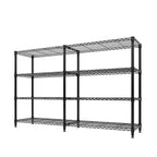 Scaffale in metallo resistente a 4 ripiani da 59 pollici di larghezza, capacità di 1060 libbre, mensola regolabile in filo metallico per dispensa, cucina, garage