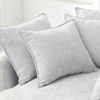 Chaise Longue Tonda 152 cm, Divano Loaf, Divano Tondo Senza Struttura, Letto Divano Completamente Imbottito con 8 Cuscini Decorativi