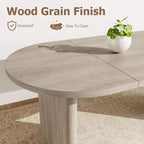 Tavolo da Pranzo Ovale da 180 cm per 6-8 Persone, Grande Tavolo da Cucina Rustico con Base Robusta in Legno Spesso per Cucina, Soggiorno, Ufficio