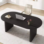 Tavolo da Pranzo Ovale da 180 cm per 6-8 Persone, Grande Tavolo da Cucina Rustico con Base Robusta in Legno Spesso per Cucina, Soggiorno, Ufficio