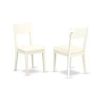Set da pranzo 5 pezzi con piano in legno massello finitura bianco lino - 4 posti a sedere