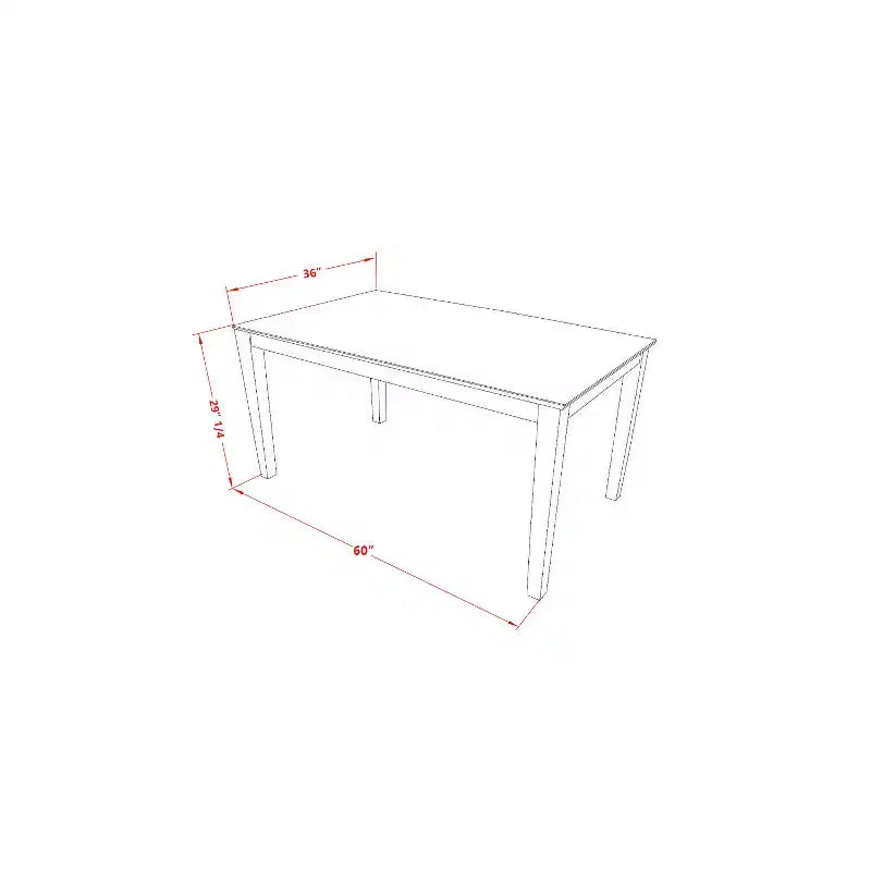 Set da pranzo 5 pezzi con piano in legno massello finitura bianco lino - 4 posti a sedere