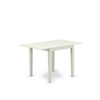 Set Tavolo da Pranzo 4 Sedie - Tessuto Lino Blu e Bianco - Set Cucina Moderno in Legno