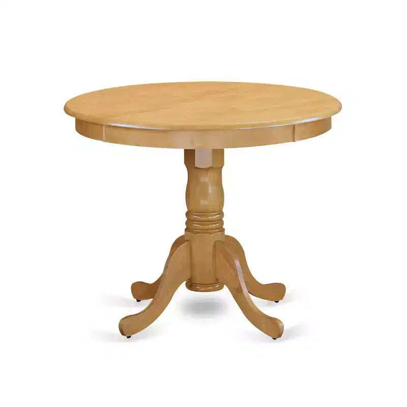 Set tavolo da pranzo rotondo per 4 persone - Tavolo da cucina da 36 pollici con 4 sedie - Finitura in rovere moderno