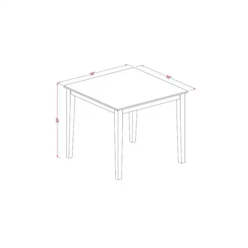 Set tavolo quadrato da 36 pollici con 2 sedie - Tavolo da pranzo per cucina, patio, balcone