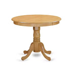 Set da pranzo rotondo moderno 5 pezzi - Tavolo da 36" e 4 sedie - Gambe in rovere, tessuto in lino