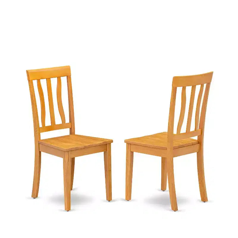 Set da pranzo salvaspazio con tavolo a ribalta a 3 pezzi in legno massello con finitura quercia marrone naturale
