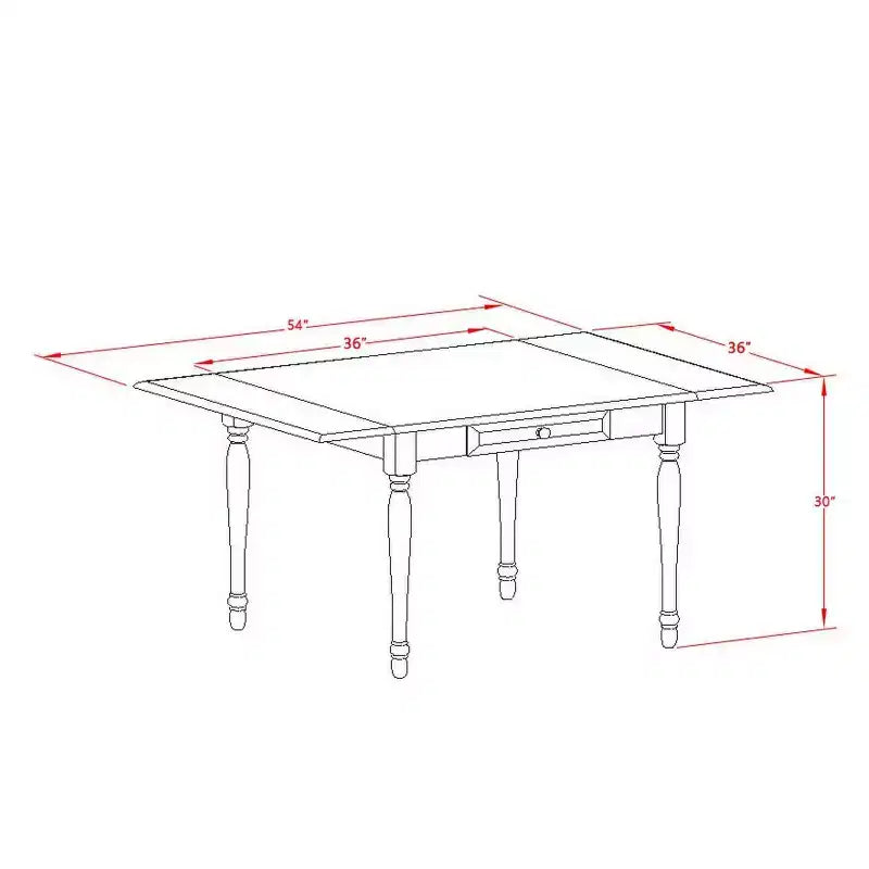 Set da pranzo salvaspazio con tavolo a ribalta a 3 pezzi in legno massello con finitura quercia marrone naturale