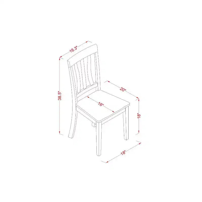 Set da pranzo salvaspazio con tavolo a ribalta a 3 pezzi in legno massello con finitura quercia marrone naturale
