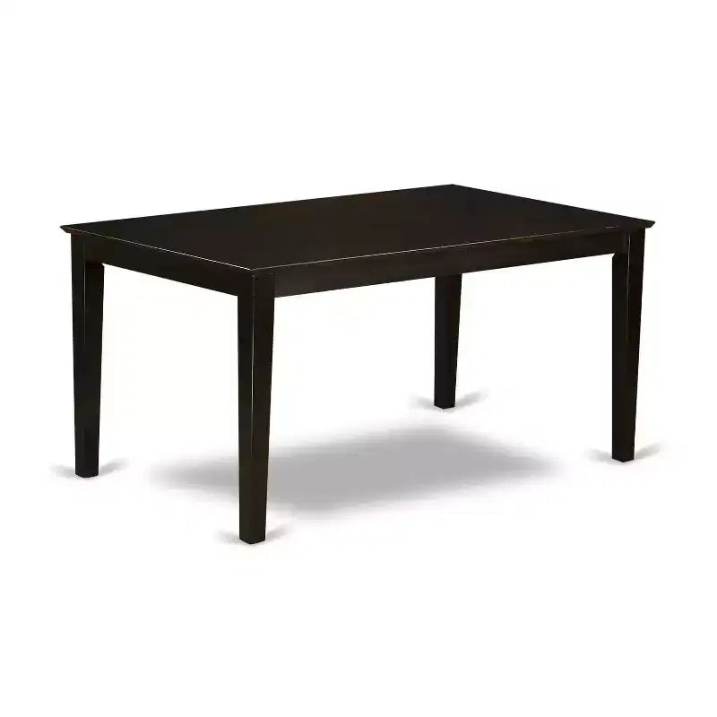 Tavolo da pranzo rettangolare a 6 posti con piano in legno massello finitura cappuccino, 1 panca, 4 sedie