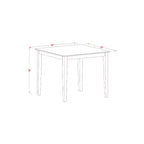 Set tavolo altezza bancone - Set da pranzo 3 pezzi in stile pub vintage con sgabelli