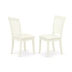Set da pranzo 3 pezzi - Tavolo da cucina e 2 sedie da pranzo - Finitura bianca - Ideale per piccoli spazi