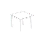 Set Tavolo da Pranzo a 3 Pezzi con Piano in Legno Massello Finitura Rovere Marrone Naturale