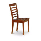 Set Tavolo da Cucina Moderno con Sedie - Set da Pranzo Rotondo 5 Pezzi, Finitura Mogano