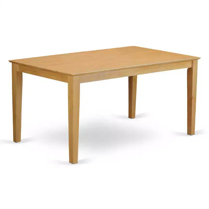 Tavolo da pranzo rettangolare in legno massello con finitura in rovere naturale, 6 pezzi, con 1 panca, 4 sedie con schienale a doghe, 6 posti a sedere