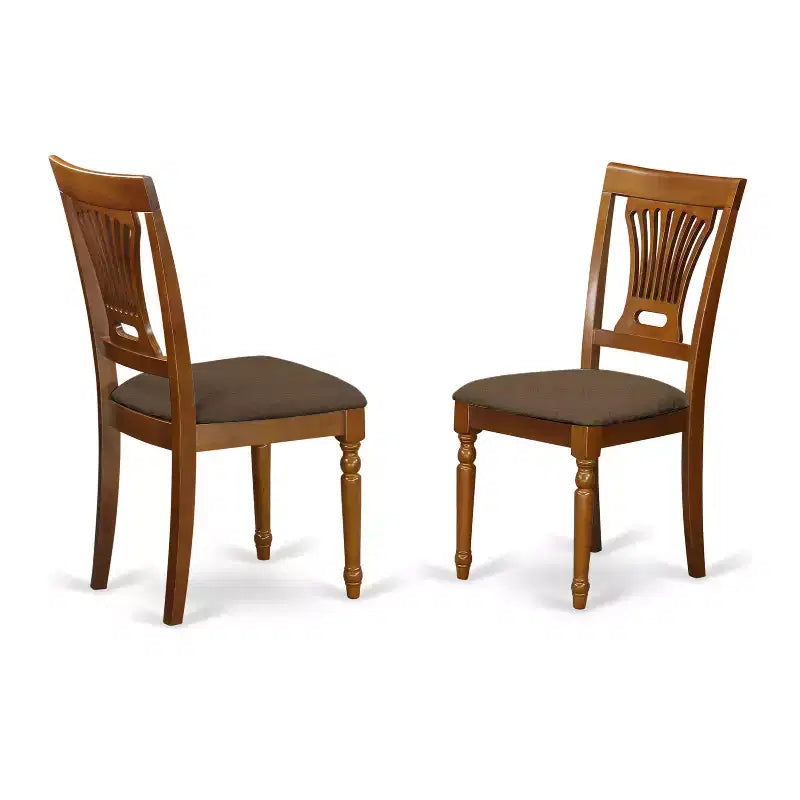 Set da pranzo rotondo per 2 - Tavolo da cucina con sedie - Finitura Marrone Sella