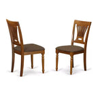 Set da pranzo rotondo per 2 - Tavolo da cucina con sedie - Finitura Marrone Sella