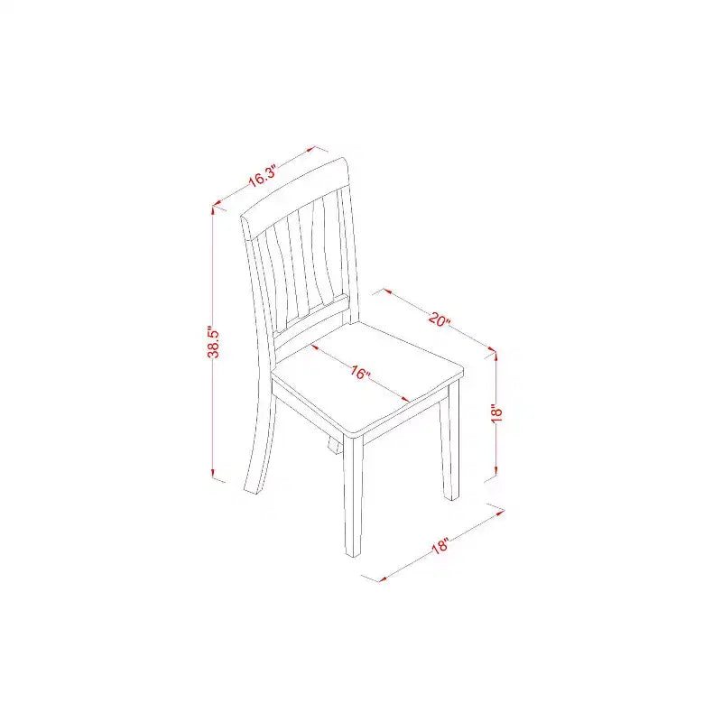 Set Dinette da Cucina Rotondo - Tavolo da 42 Pollici e 4 Sedie - Set da Pranzo Moderno