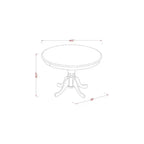 Set tavolo da pranzo rotondo 42 pollici