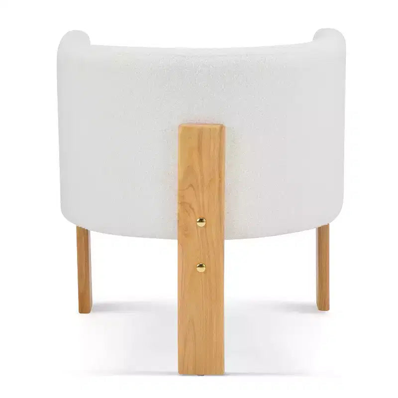 Sedie da pranzo Evelina moderne in bouclé con schienale a botte (set da 4)