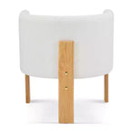 Sedie da pranzo Evelina moderne in bouclé con schienale a botte (set da 4)