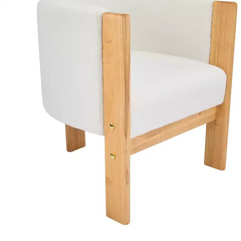 Sedie da pranzo Evelina moderne in bouclé con schienale a botte (set da 4)