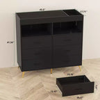 Comò Fasciatoio a 6 Cassetti - Altezza 105,4 cm, Mobile Multifunzione per la Cameretta