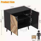 Mobile contenitore da 80 cm con ripiano e ante, madia moderna, mobiletto indipendente per sala da pranzo, soggiorno o ingresso