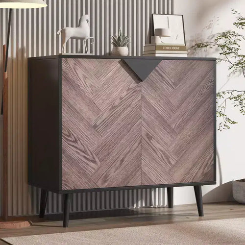 Mobile contenitore da 80 cm con ripiano e ante, madia moderna, mobiletto indipendente per sala da pranzo, soggiorno o ingresso