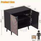 Mobile contenitore da 80 cm con ripiano e ante, madia moderna, mobiletto indipendente per sala da pranzo, soggiorno o ingresso