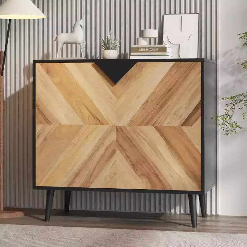 Mobile contenitore da 80 cm con ripiano e ante, madia moderna, mobiletto indipendente per sala da pranzo, soggiorno o ingresso