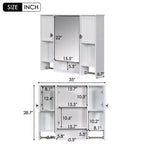 Mobiletto da bagno, armadietto a muro con specchio, portasciugamani, pensile in legno per cucina, soggiorno, lavanderia
