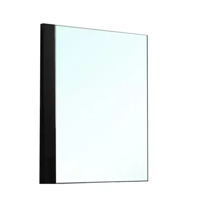 Specchio per Comò, 40 Pollici, Elegante Legno Nero Laccato, Design Senza Cornice