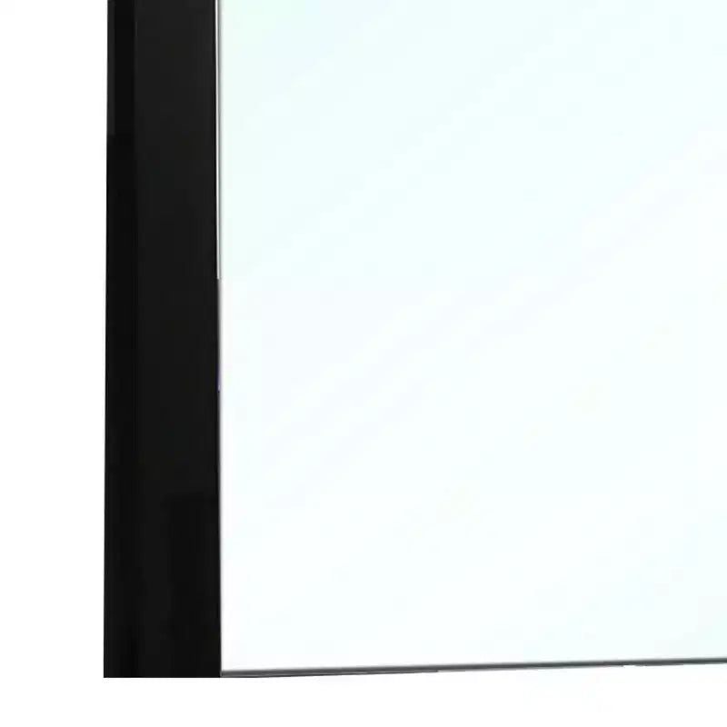 Specchio per Comò, 40 Pollici, Elegante Legno Nero Laccato, Design Senza Cornice
