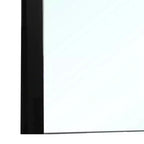 Specchio per Comò, 40 Pollici, Elegante Legno Nero Laccato, Design Senza Cornice