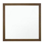 Specchio con cornice in legno, con venature, marrone