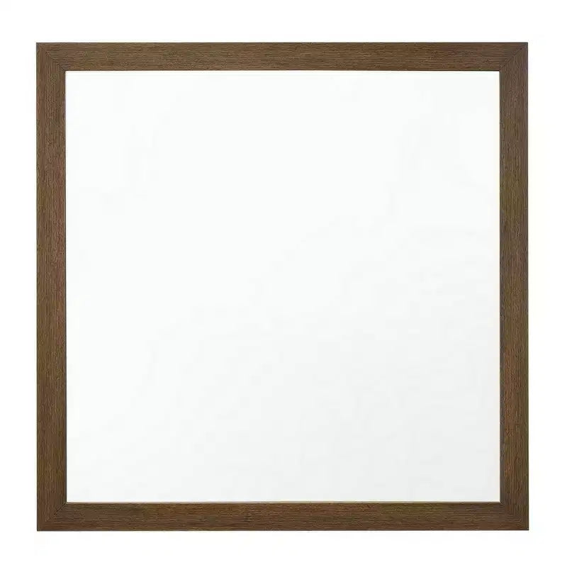 Specchio con cornice in legno, con venature, marrone