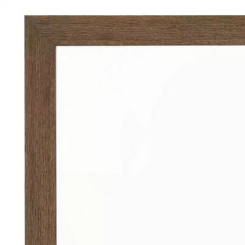 Specchio con cornice in legno, con venature, marrone