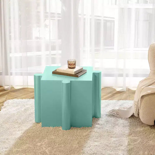 MAYEERTY 1 Pack Modular Puzzle Side Table, MGO Artistic End Table for Indoor Outdoor Living Room, Patio