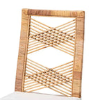 Set 2 sedie da pranzo in rattan Poltak marrone