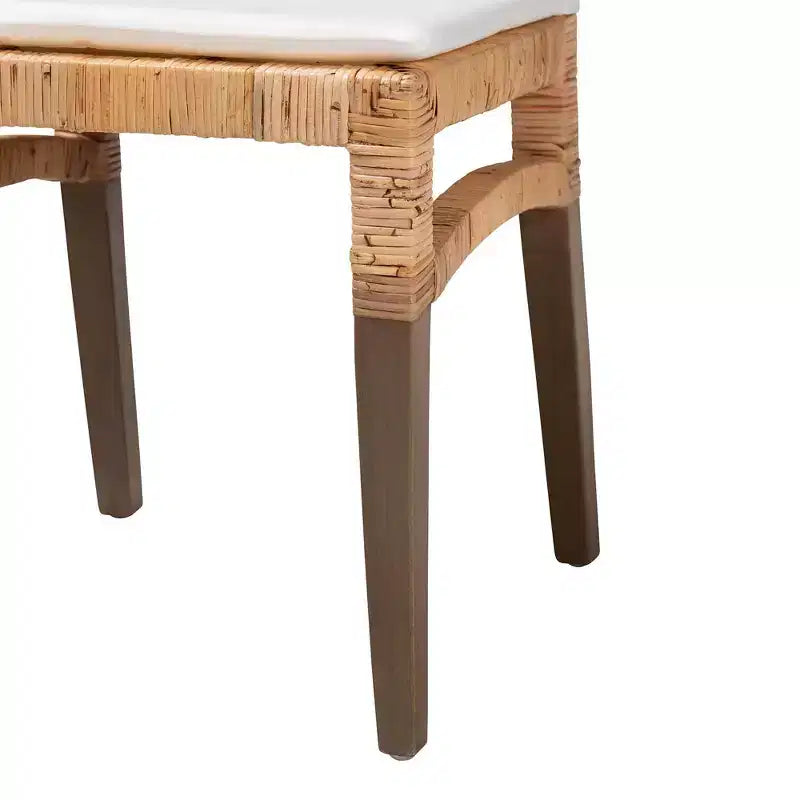 Set 2 sedie da pranzo in rattan Poltak marrone