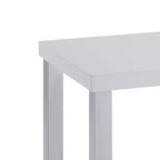 Tavolino d'appoggio Harta da 22", bianco lucido/cromato: Glamour moderno, nessun assemblaggio richiesto