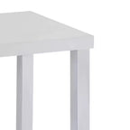 Tavolino d'appoggio Harta da 22", bianco lucido/cromato: Glamour moderno, nessun assemblaggio richiesto