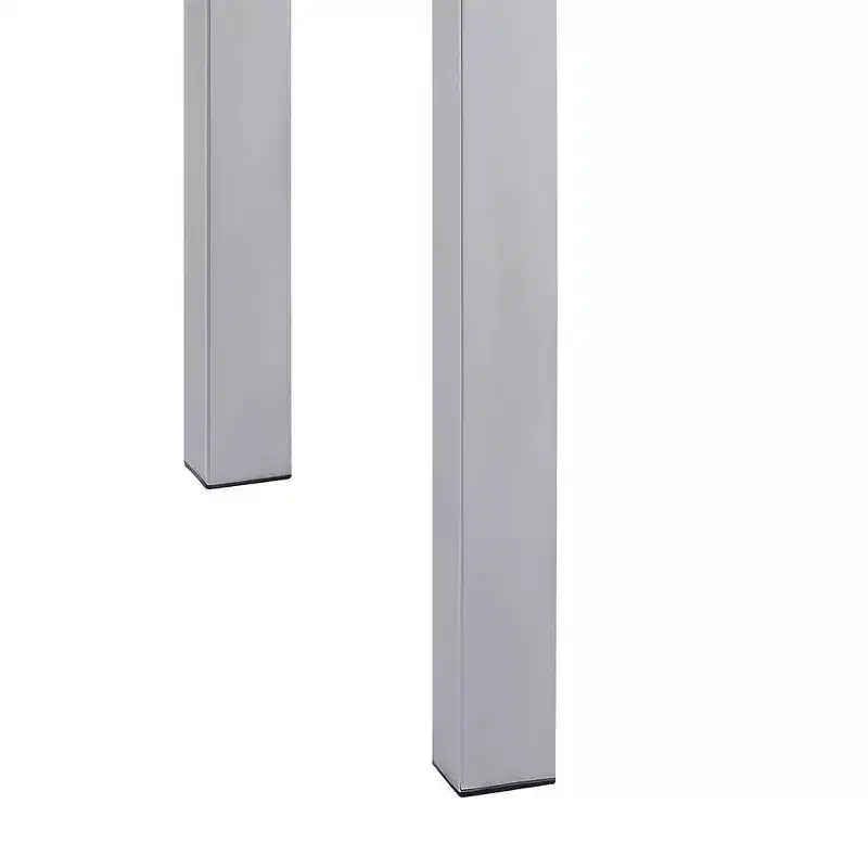 Tavolino d'appoggio Harta da 22", bianco lucido/cromato: Glamour moderno, nessun assemblaggio richiesto